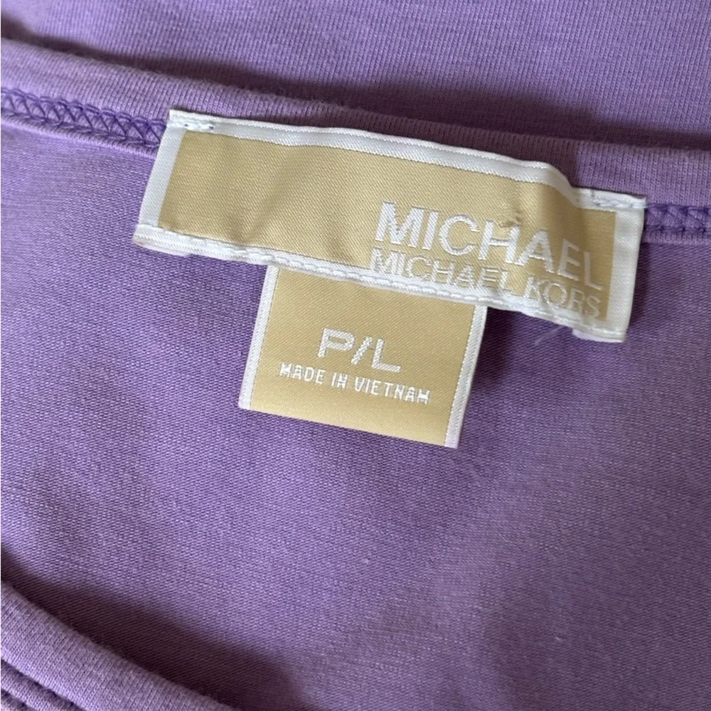 Michael Kors side ruched Lavender Women's Top